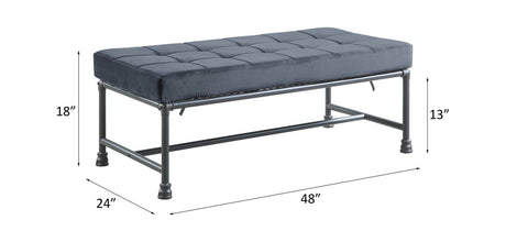 Brantley - Bench - Gray Velvet & Sandy Gray