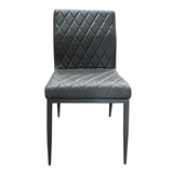 Cargo - Chair - Gray Synthetic Leather & Gunmetal