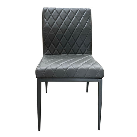 Cargo - Chair - Gray Synthetic Leather & Gunmetal