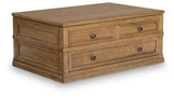 Sharlance - Lift Top Cocktail Table - Light Brown