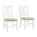 Stone - Wooden Swirl Back Side Chair (Set of 2)