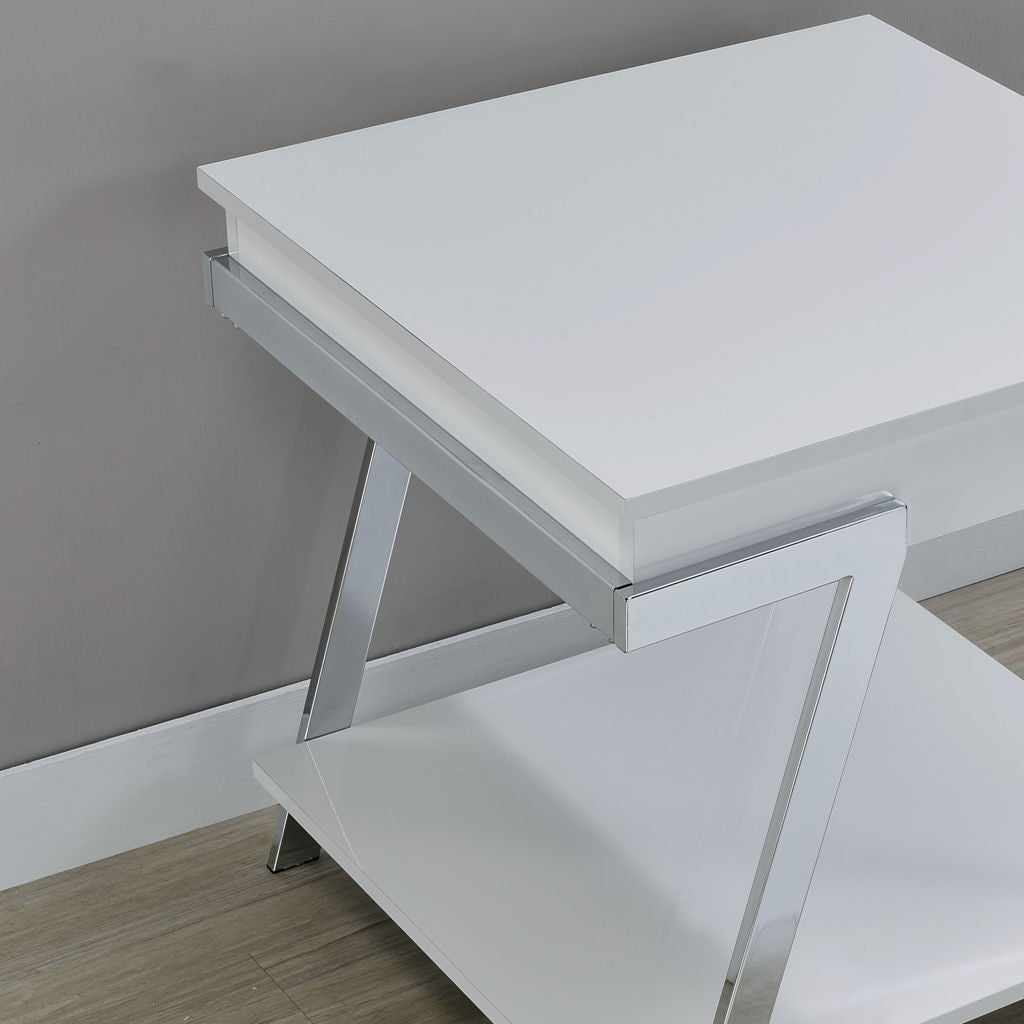 Zena - End Table - White