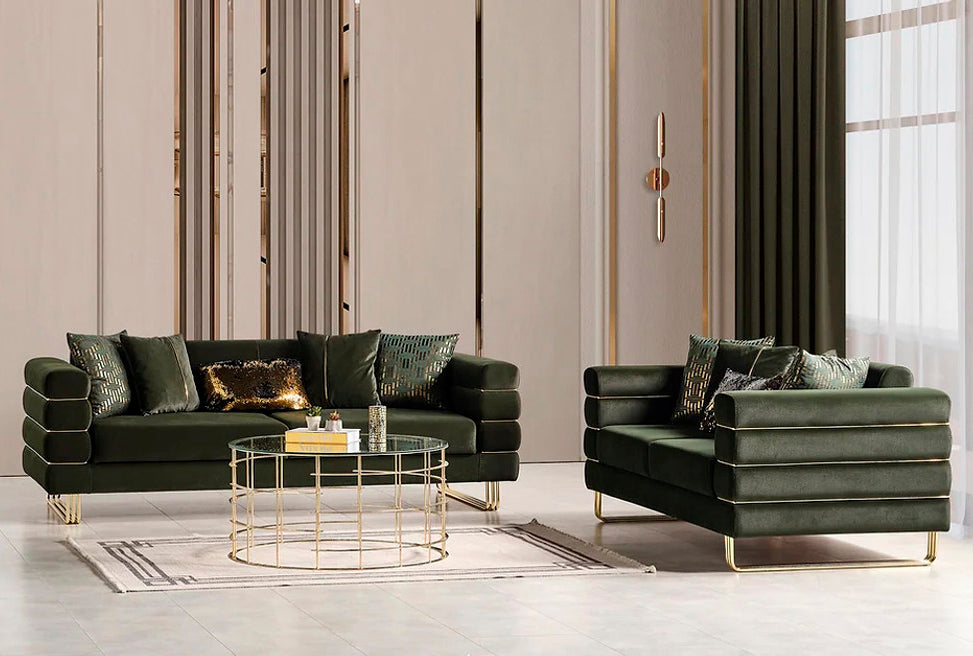 PORTOFINO Olive Green Luxury Livingroom Set