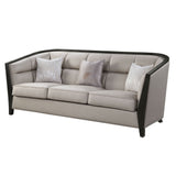Zemocryss - Sofa With 3 Pillows - Beige Fabric
