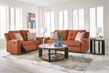 EMBASSY Spice Orange Reclining Sofa & Loveseat