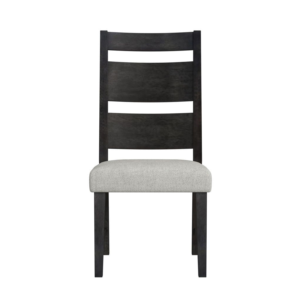 Jemma - Wood Back Dining Side Chair (Set of 2) - Dark Espresso / Beige Linen
