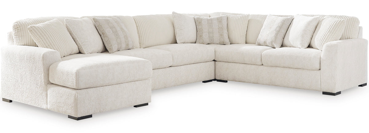 ARAMORE Neutral Poodle-Feel 152" x 106" Sectional with Chaise