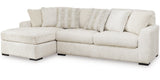 ARAMORE Neutral Poodle-Feel 121" x 65" Sectional with Chaise