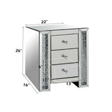 Nysa - Accent Table - Mirrored & Faux Crystals