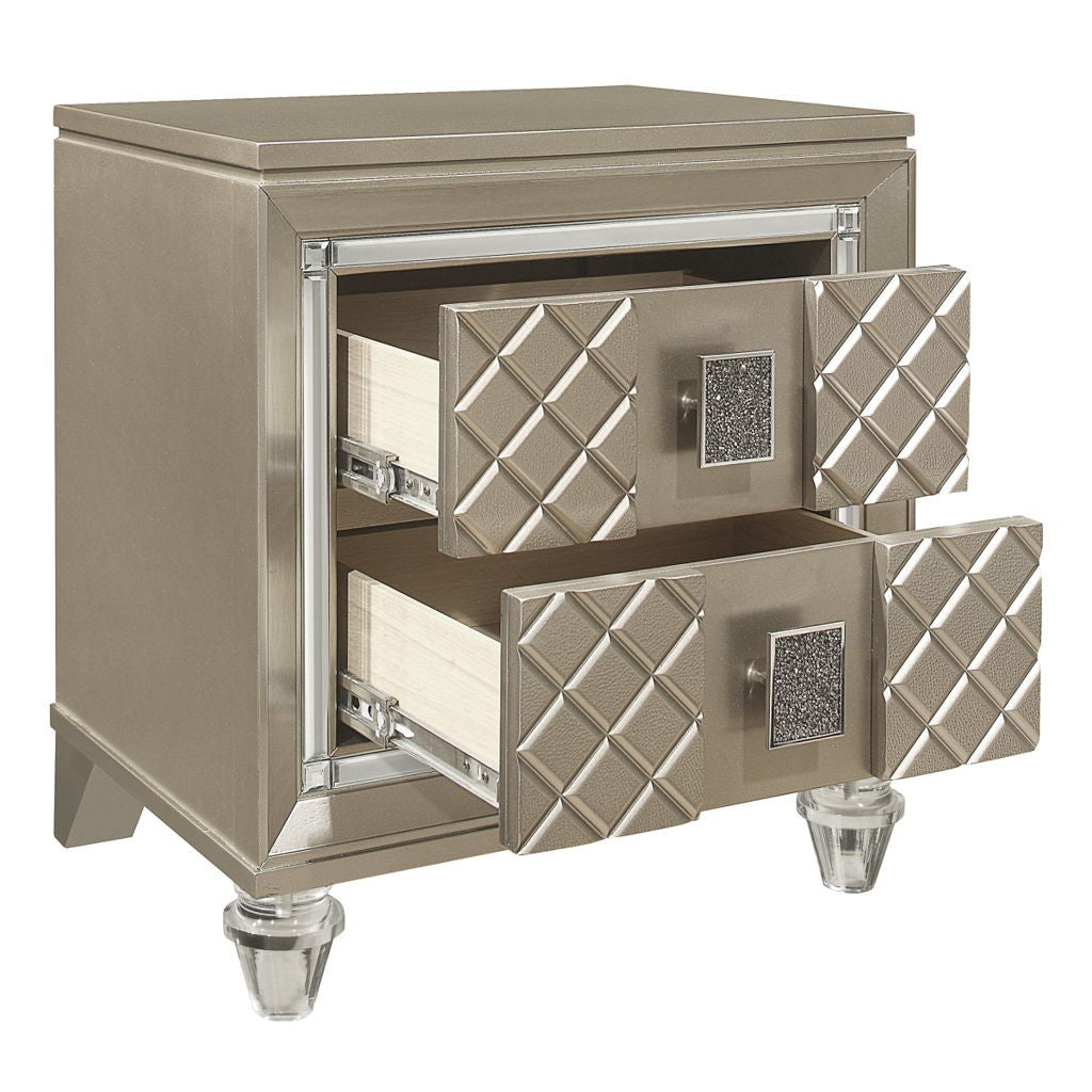 Loudon - Nightstand - Gold / Silver / Champagne