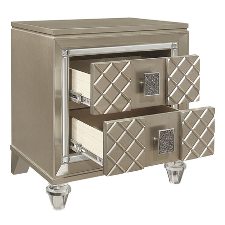 Loudon - Nightstand - Gold / Silver / Champagne