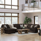 BOCELLI Chocolate Corduroy 151" Wide x 121" Depth Oversized Sectional