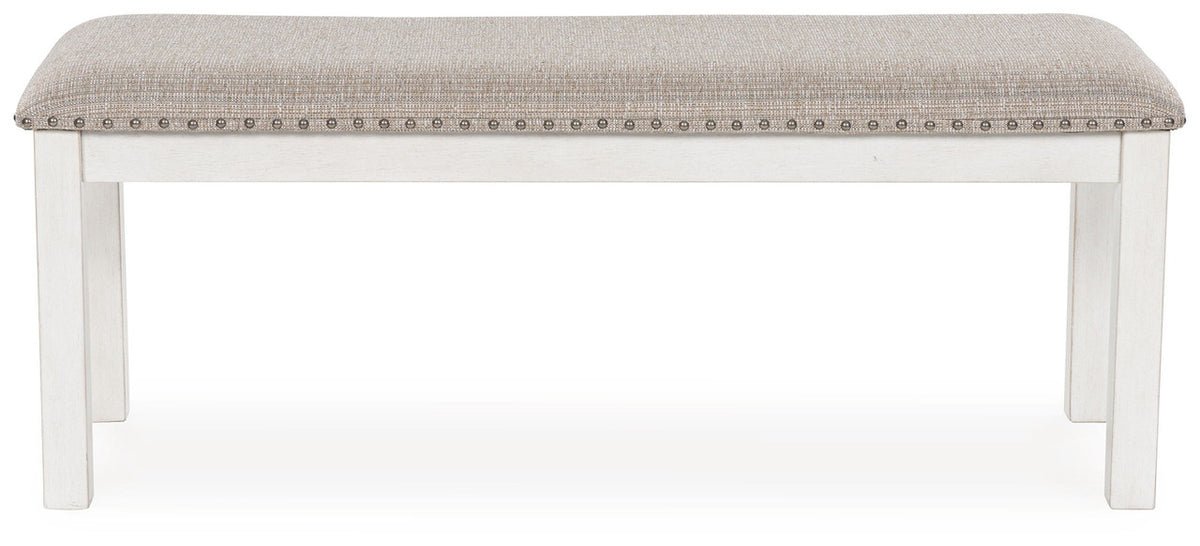 Robbinsdale - Large Upholstered Dining Room Bench - Antique White