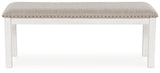 Robbinsdale - Large Upholstered Dining Room Bench - Antique White