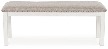 Robbinsdale - Large Upholstered Dining Room Bench - Antique White