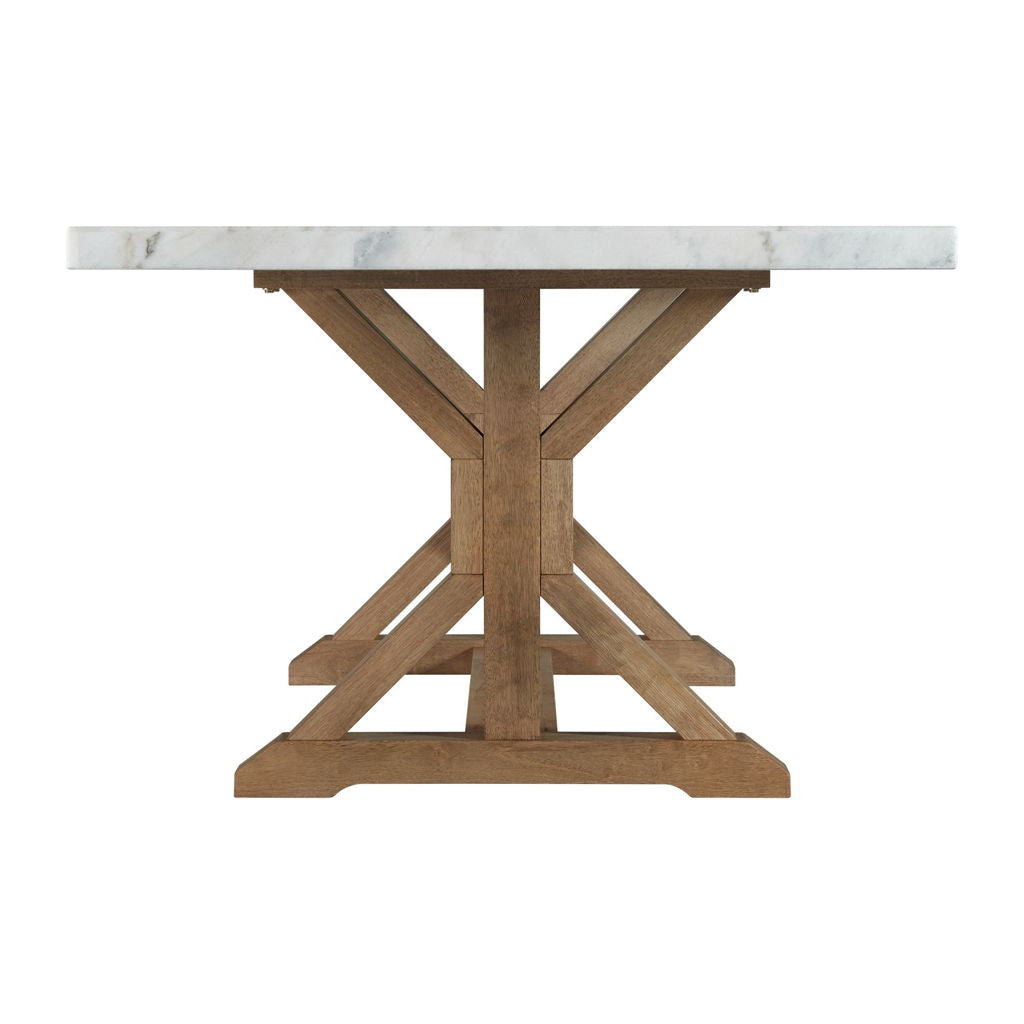 Lakeview - Marble Standard Height Rectangular Dining Table - White