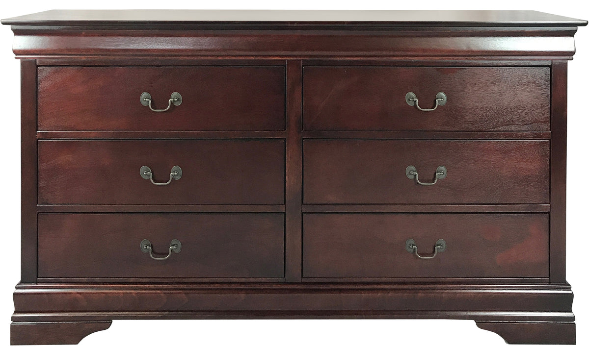 NIMES Cherry 57" x 71" Height Dresser & Mirror