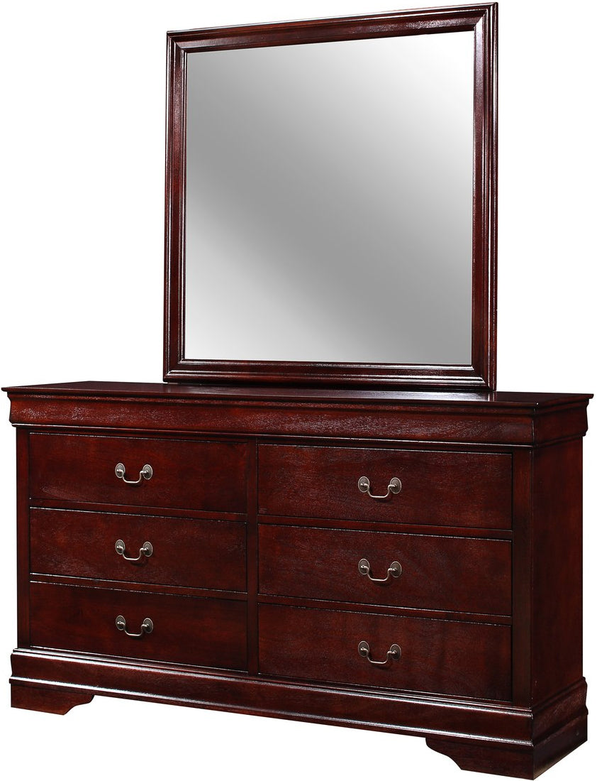 NIMES Cherry 57" x 71" Height Dresser & Mirror