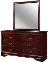 NIMES Cherry 57" x 71" Height Dresser & Mirror