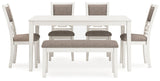 Erinberg - Dining Room Table Set (Set of 6) - Antique White