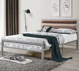 SALADO Gray Metal 38" Height Platform Bed
