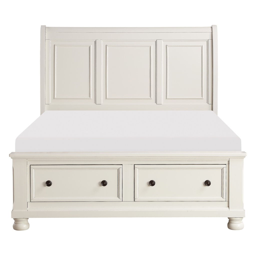 Laurelin - Sleigh Platform Bed With Footboard Storage