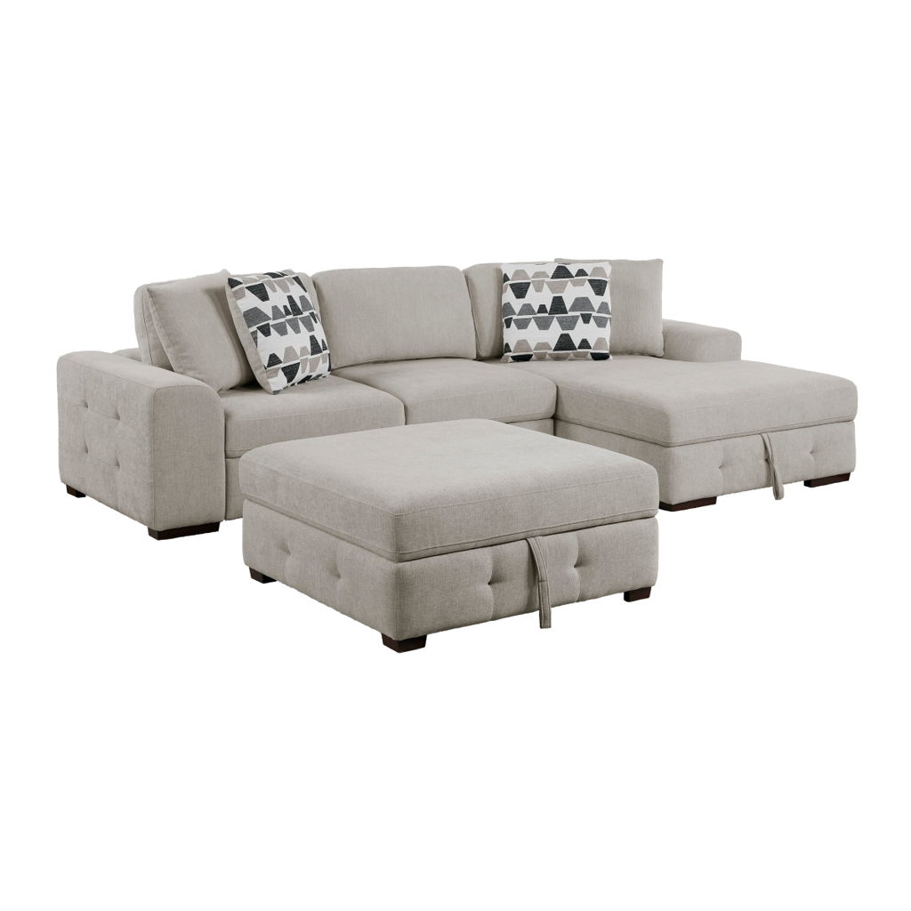 Raife - Sectional With Ottoman