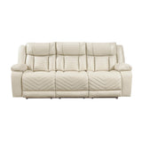 Huron - Power Double Reclining Sofa With Center Drop-Down Cup Holders, Wireless Charger, Magazine Bag, LED And Charging Ports