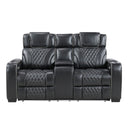Apex - Power Double Reclining Loveseat With Center Console, Power Headrests, Storage Arms With Cup Holders, Wireless Charger, Air Massage And Heat, LED Lighting And Charging Ports