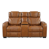 Apex - Power Double Reclining Loveseat With Center Console, Power Headrests, Storage Arms With Cup Holders, Wireless Charger, Air Massage And Heat, LED Lighting And Charging Ports