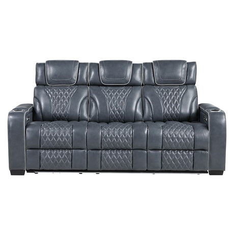 Apex - Power Double Reclining Sofa With Center Drop-Down Cup Holders, Power Headrests, Storage Arms With Cup Holders, Reading Lights, Wireless Charger, Air Massage And Heat, LED Lighting And Charging Ports
