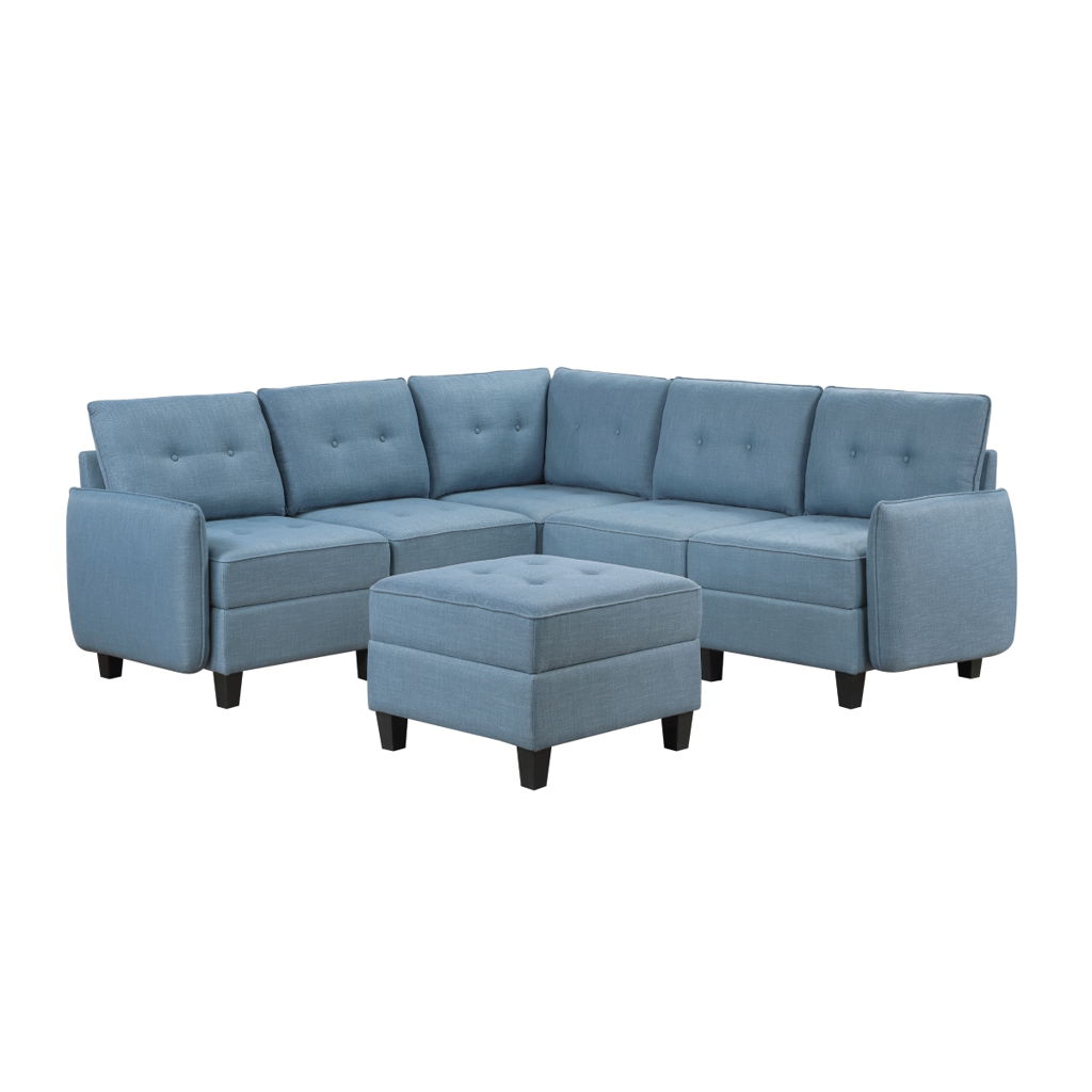 Garren - Sectional With Storage And Ottoman