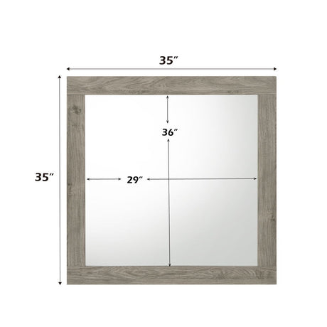 Mari - Mirror - Light Gray Finish