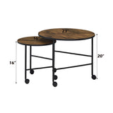 Oblis - Nesting Table Set - Vintage Oak