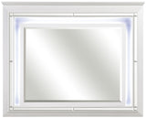 ANNIE White 64" x 77" Lighted Dresser & Mirror