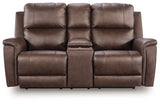 Bleckley - Power Reclining Loveseat With Console / Adjustable Headrest