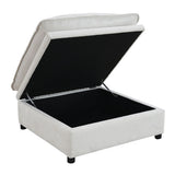 Marisa - Modular Ottoman With Storage - Beige Boucle