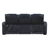 Ephron - Power Motion Sofa With Dropdown Table, Wireless Charging, Reading Light, Power Headrests & LED - Black