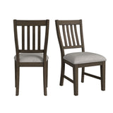 Yellowstone - Dining Side Chair (Set of 2) - Medium Brown / Gray