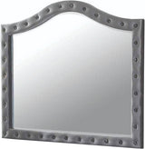 QUINTON Silver 61" Wide Dresser & Mirror with Jewelry Storage