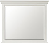 EMERSEN White 62" x 80" Height Dresser & Mirror with Jewelry Drawers