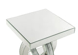 Ornat - End Table - Mirrored & Faux Square Diamonds