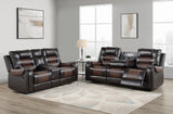RAYBAN Brown Reclining Sofa & Loveseat