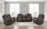 RAYBAN Brown Reclining Sofa & Loveseat