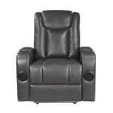 Turbo - Power Reclining Chair With Wireless Charger - Gray
