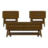 Santa Barbara - 3 Piece Occasional Table Set (Coffee Table & Two End Tables) - Walnut