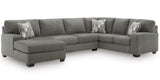 KAXIM Gray 142" x 93" Oversized Sectional