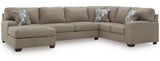KAXIM Light Brown 142" x 93" Oversized Sectional