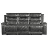 Putnam - Power Double Reclining Sofa With Center Drop-Down Cup Holders, Receptacles And USB Ports