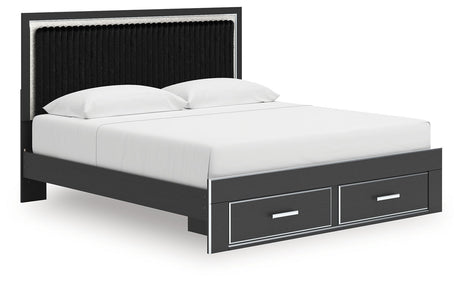 Zuraleus - Upholstered Panel Platform Storage Bed